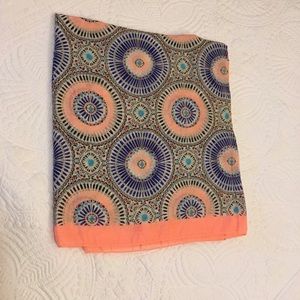 Neon Medallion Print Scarf